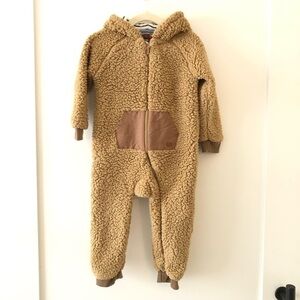 7 For All Mankind Baby Brown Sherpa Jumpsuit 24M